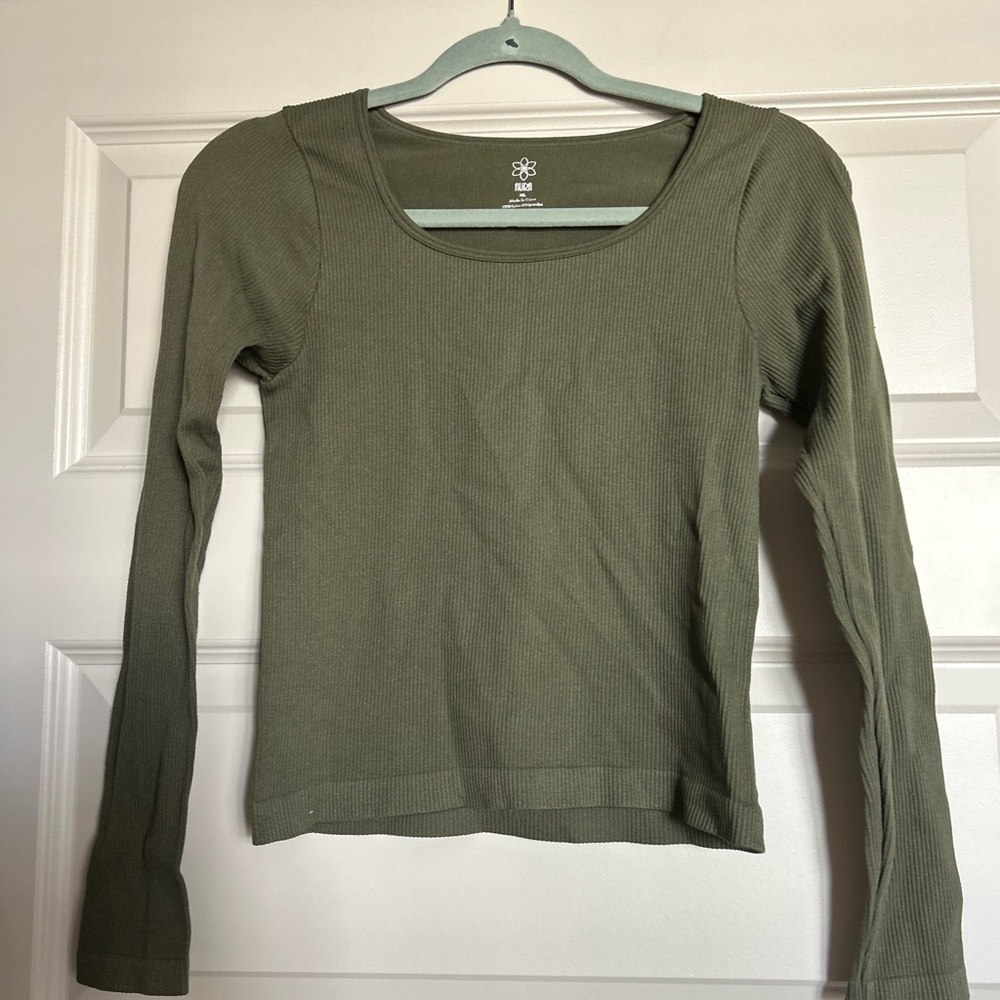 Aura Green Fitted Blouse